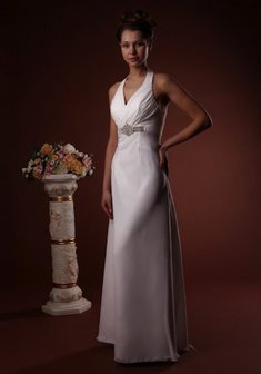 Свадебное платье 2101-Н28879. С прямой юбкой, длинное без шлейфа.