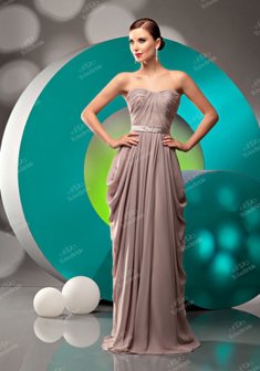 Вечернее платье BB016B-W36717. В греческом стиле, длинное без шлейфа.