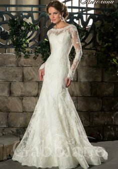 Свадебное платье Ангелина-B36794. Силуэт Русалка (Рыбка), длинное со шлейфом.