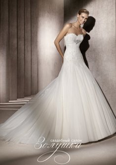 Свадебное платье Baviera-А39232. С пышной юбкой, длинное со шлейфом.