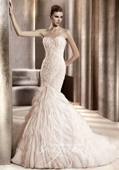 Свадебное платье BINEFAR-А39236. Силуэт Русалка (Рыбка), длинное со шлейфом.