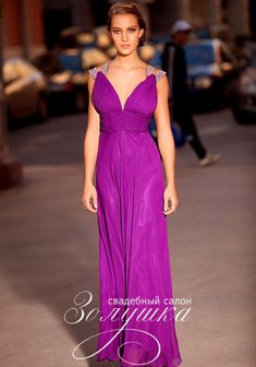 Вечернее платье А44223. В греческом стиле, длинное без шлейфа.