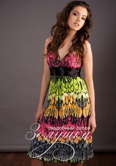 Вечернее платье А44240. В греческом стиле, короткое без шлейфа.