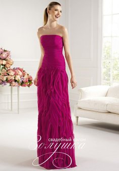 Вечернее платье CARIBE-А44261. С прямой юбкой, длинное без шлейфа.