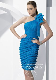 Вечернее платье LANDA-А44282. С прямой юбкой, короткое без шлейфа.