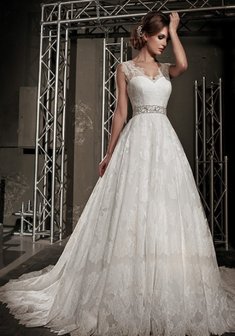 Свадебное платье Dew-B45024. С пышной юбкой, длинное со шлейфом.