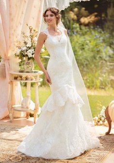 Свадебное платье Palmira-B45031. Силуэт Русалка (Рыбка), длинное со шлейфом.