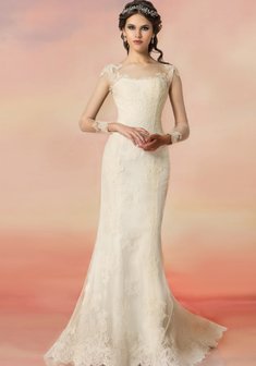 Свадебное платье Сивилла-B45037. Силуэт Русалка (Рыбка), длинное со шлейфом.