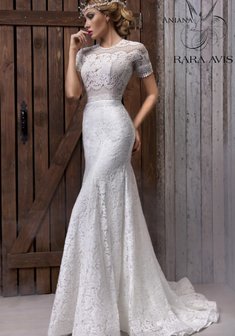 Свадебное платье Aniana-B45042. Силуэт Русалка (Рыбка), длинное со шлейфом.