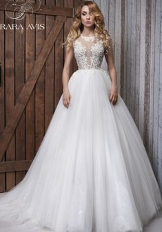 Свадебное платье Peris-B45050. С пышной юбкой, длинное со шлейфом.