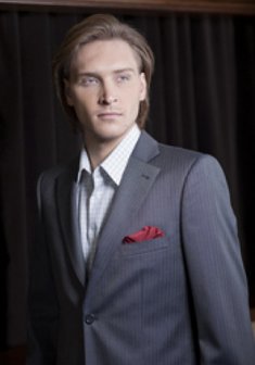 Свадебный мужской костюм П1465. Классический однобортный.