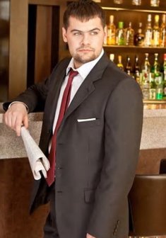 Свадебный мужской костюм П1468. Классический однобортный.