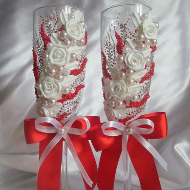 Бокалы для молодоженов А35012 - Салон аксессуаров Анастасия Карунас
