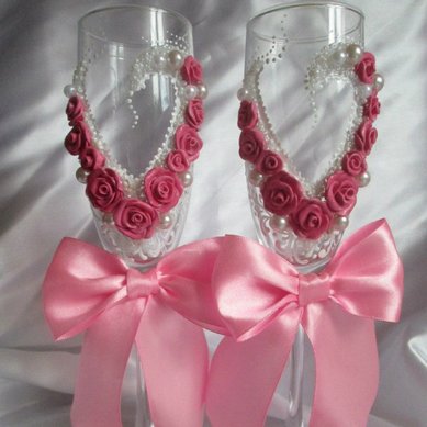 Бокалы для молодоженов А35013 - Салон аксессуаров Анастасия Карунас
